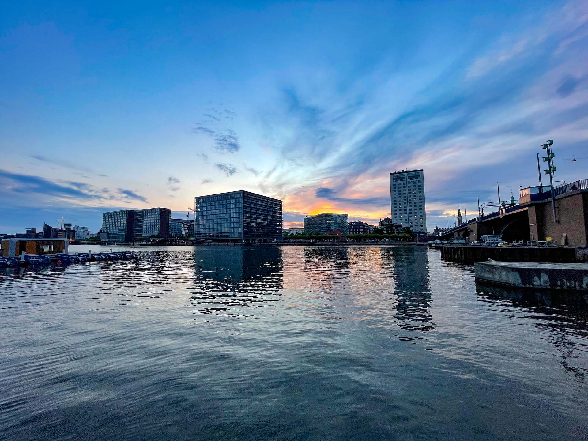 Kopenhagen im Sonnenuntergang