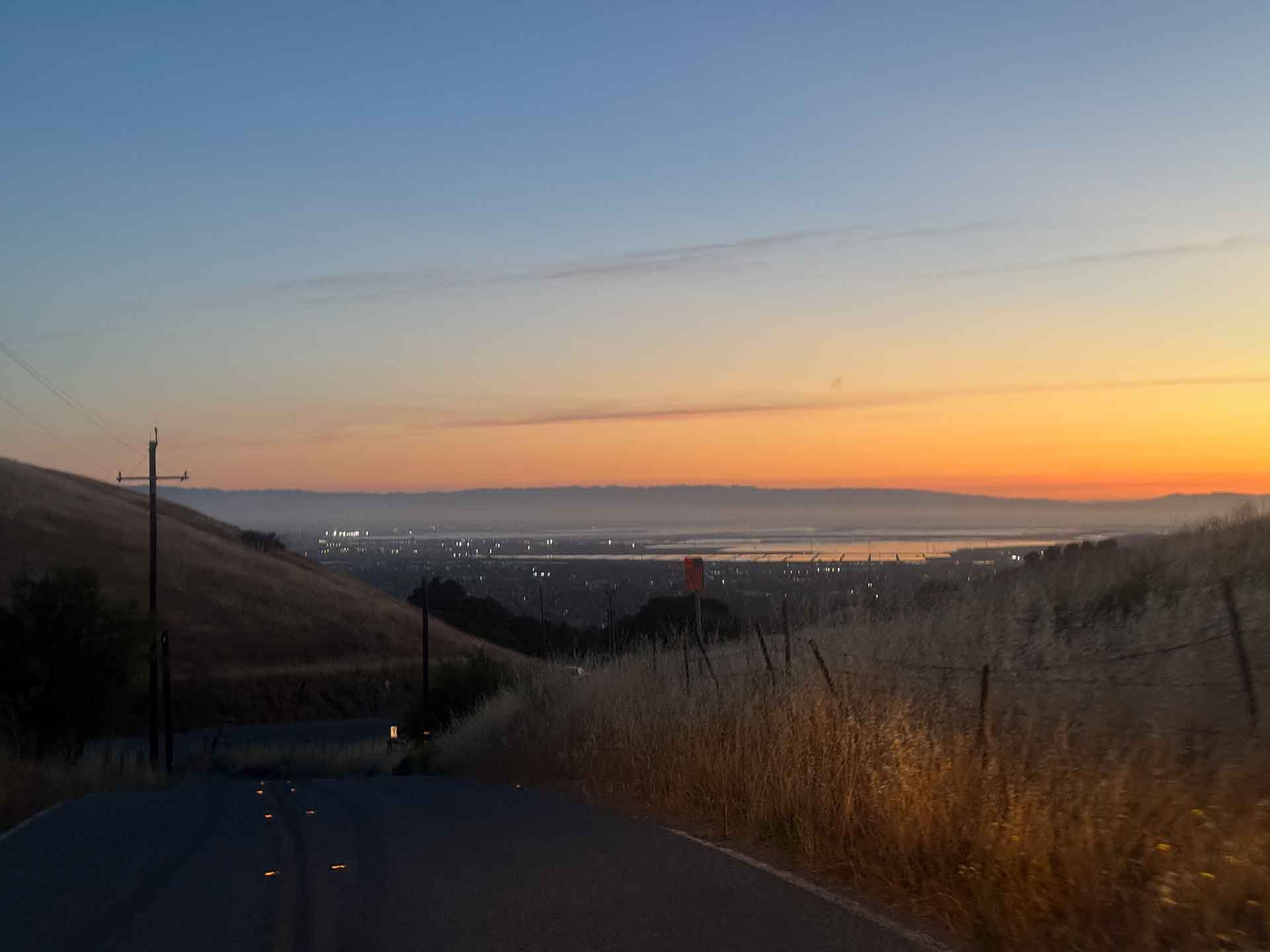 Der erste Sonnenuntergang für mich in der Bay Area